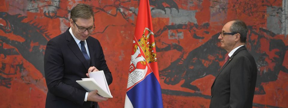 Председник Вучић примио акредитивна писма новоименованог амбасадора Швајцарскe Конфедерацијe