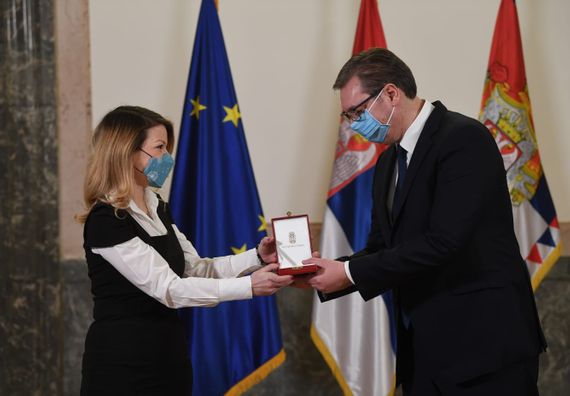 Uručene zlatne medalje za zasluge povodom Dana primirja i posthumno Sretenjski orden trećeg stepena Dobrici Eriću