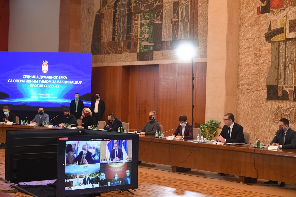 Седница државног врха и Оперативног тима за вакцинацију Седница државног врха и Оперативног тима за вакцинацију