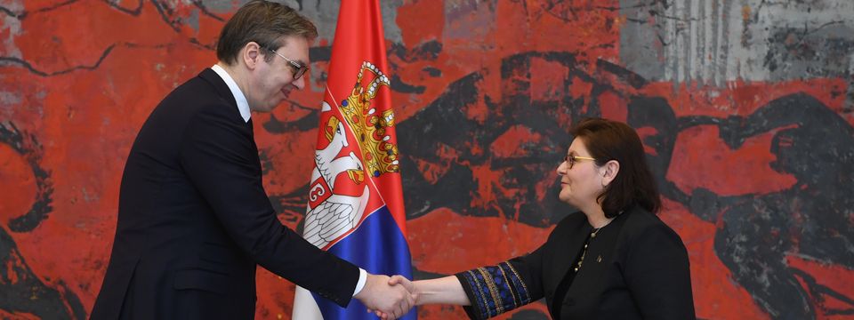 Predsednik Vučić primio je akreditivna pisma novoimenovane ambasadorke Rumunije