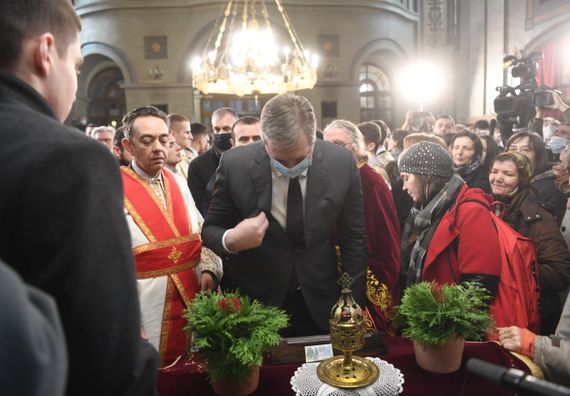 Председник Вучић присуствовао устоличењу новоизабраног патријарха СПЦ