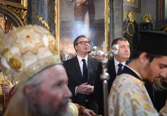 Predsednik Vučić prisustvovao ustoličenju novoizabranog patrijarha SPC