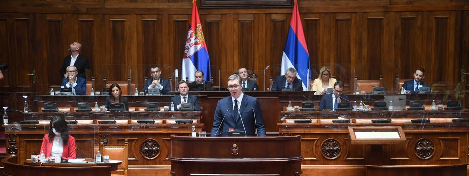 Obraćanje predsednika Vučića u Narodnoj skupštini Republike Srbije