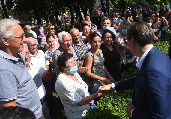 Predsednik Vučić obišao opštine Despotovac, Paraćin i Rekovac