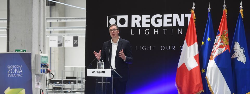 Predsednik Vučić prisustvovao svečanom otvaranju fabrike „Regent Lighting"