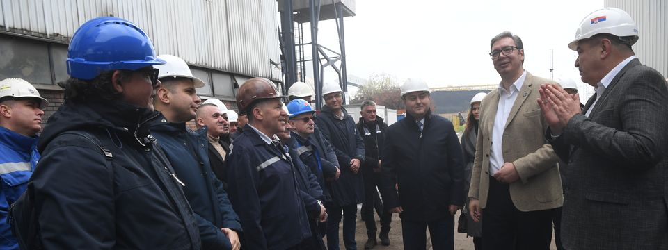 Председник Вучић обишао радове на ревитализацији блока Б термоелектране „Никола Тесла Б“