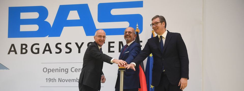 Predsednik Vučić prisustvovao svečanom otvaranju fabrike "BAS Boysen Abgassysteme d.o.o"
