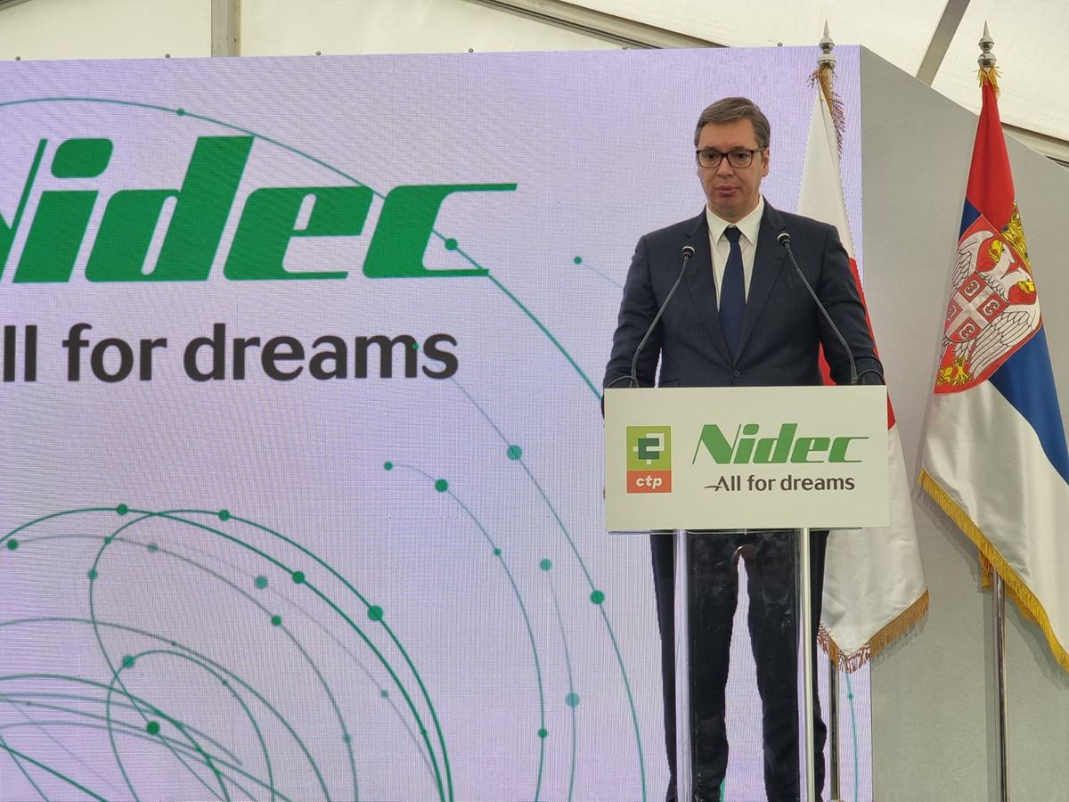 Predsednik Vučić prisustvovao ceremoniji polaganja kamena temeljca za izgradnju fabrike električnih motora japanske grupacije NIDEC