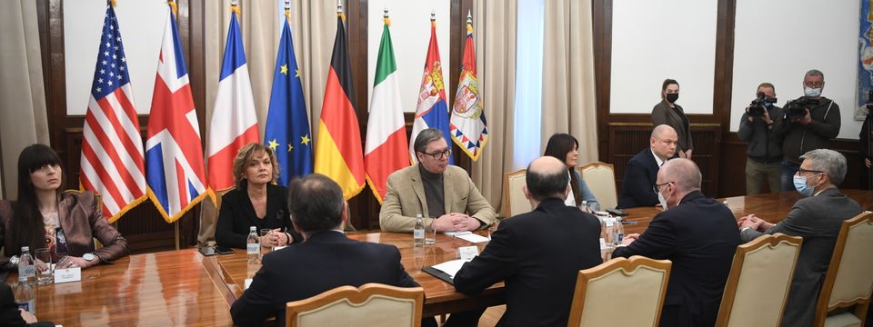 Састанак са амбасадорима земаља Квинте и шефом Делегације Европске уније у Београду