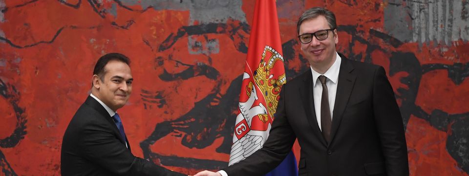 Predsednik Vučić primio akreditivna pisma novoimenovanog ambasadora Arapske Republike Egipat