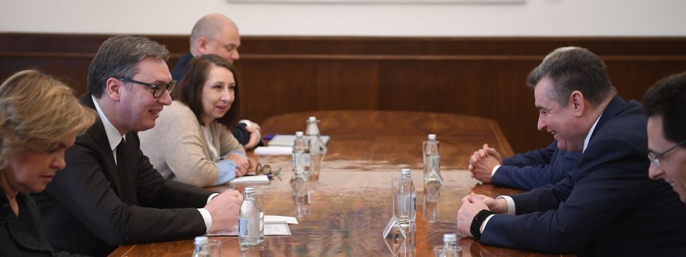 Sastanak sa predsednikom Komiteta za međunarodne poslove Državne Dume Federalne skupštine Ruske Federacije