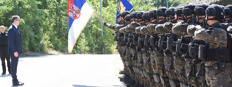 Председник Вучић на показно-тактичкој вежби "Гружа 2022"