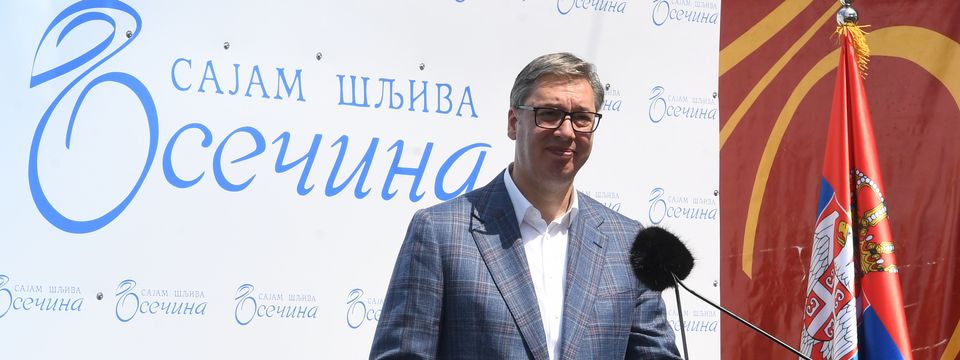 Председник Вучић присуствовао отварању Сајма шљива у Осечини