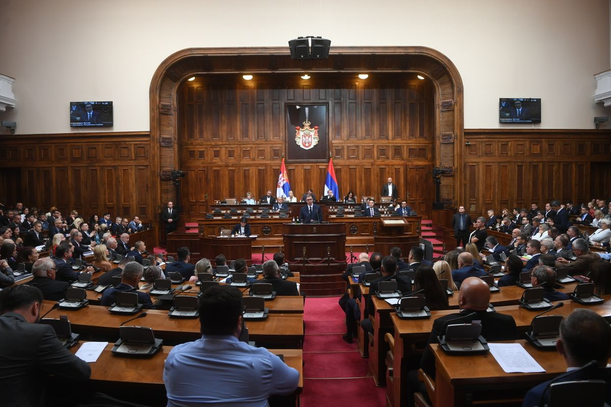 Председник Вучић представио извештај о преговарачком процесу са привременим институцијама самоуправе у Приштини Председник Вучић представио извештај о преговарачком процесу са привременим институцијама самоуправе у Приштини