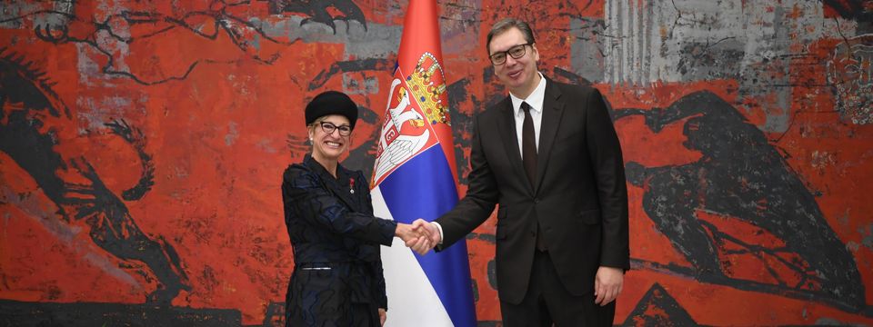 Председник Вучић примио акредитивна писма новоименоване амбасадорке Краљевине Белгије