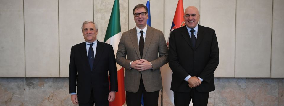 Sastanak sa potpredsednikom Saveta ministara i ministrom spoljnih poslova Republike Italije i ministrom odbrane Republike Italije
