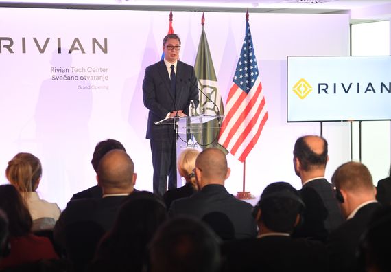 Председник Вучић присуствовао свечаном отварању технолошког центра компаније "Rivian"