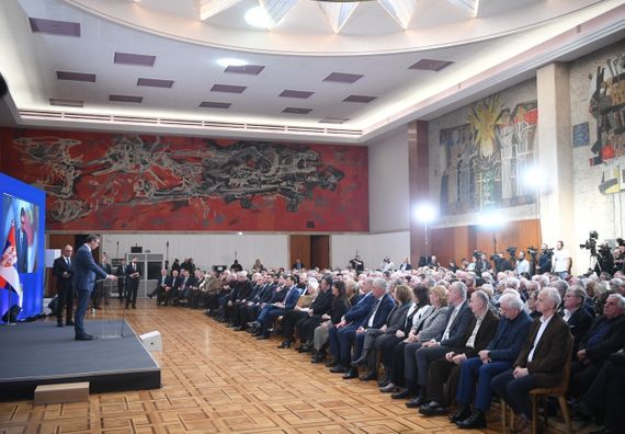 Predsednik Vučić prisustvovao skupu povodom obeležavanja 100 godina penzijskog sistema u Srbiji