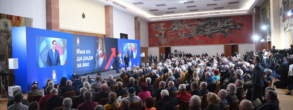 Predsednik Vučić prisustvovao skupu povodom obeležavanja 100 godina penzijskog sistema u Srbiji