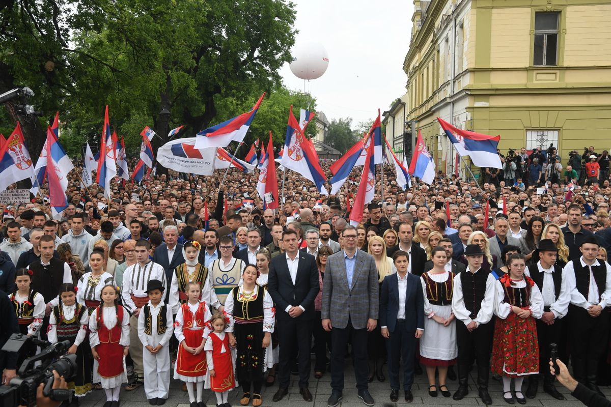 Obraćanje predsednika Vučića na velikom narodnom mitingu u Pančevu