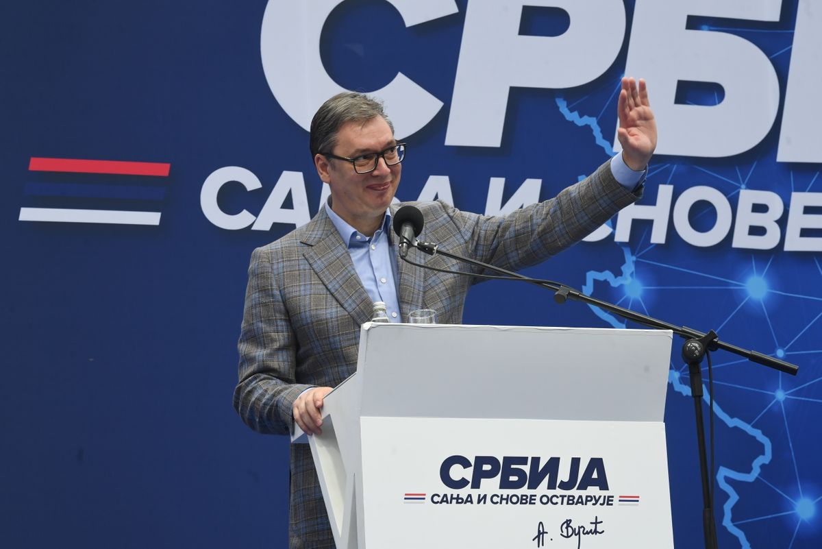 Obraćanje predsednika Vučića na velikom narodnom mitingu u Pančevu