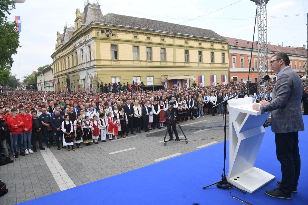 Obraćanje predsednika Vučića na velikom narodnom mitingu u Pančevu