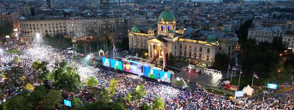 Obraćanje predsednika Vučića na velikom narodnom skupu "Srbija nade"