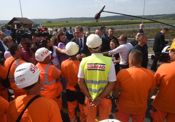 Otvaranje deonice Auto-puta mira (E-80) Merošina-Merošina