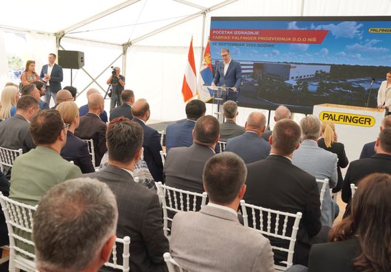 Председник Вучић присуствовао обележавању почетка радова на изградњи фабрике компаније "PALFINGER"