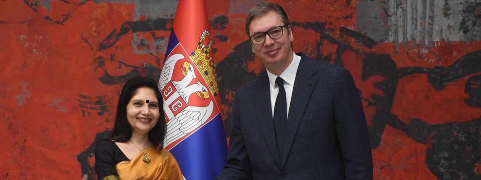 Predsednik Vučić primio akreditivna pisma novoimenovane ambasadorke Republike Indije