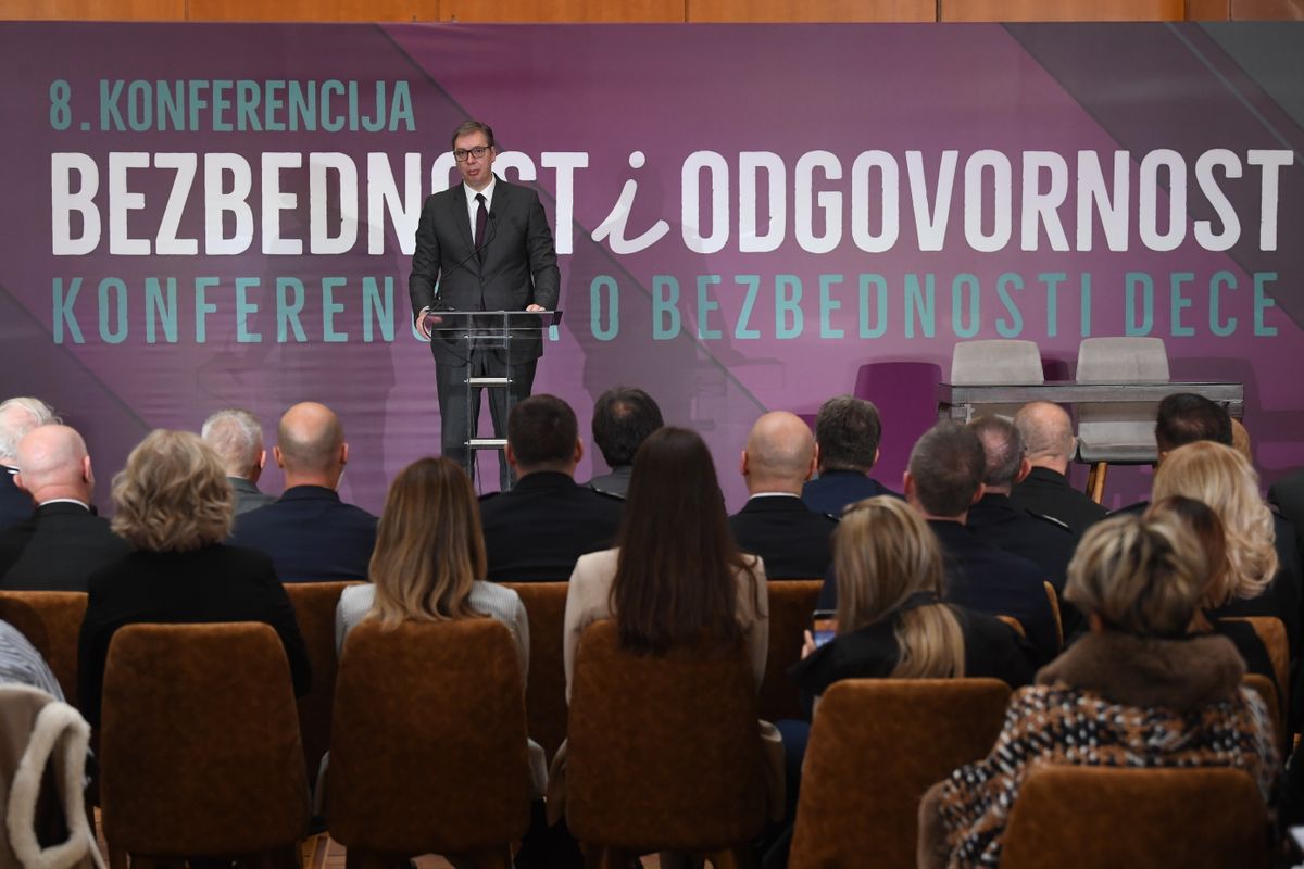 Predsednik Vučić prisustvovao prezentaciji i puštanju u rad sistema „Pronađi me“ za hitno obaveštavanje javnosti u slučaju nestanka maloletnog lica