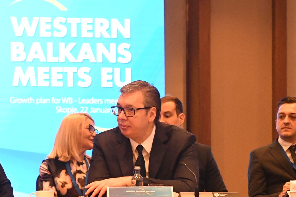 Predsednik Vučić prisustvovao susretu „Zapadni Balkan i EU“ i sastanku o Planu rasta za Zapadni Balkan u Skoplju