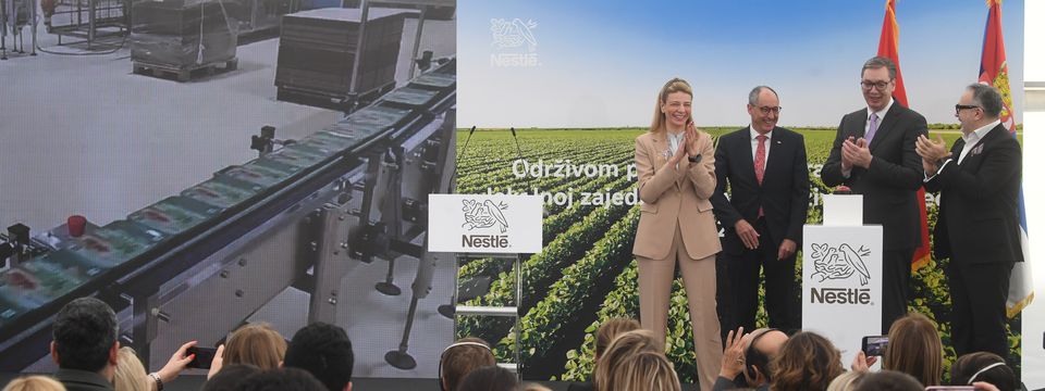 Predsednik Vučić prisustvovao svečanom otvaranju nove fabrike kompanije "Nestle"