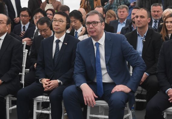 Predsednik Vučić prisustvovao ceremoniji obeležavanja početka radova na izgradnji nove fabrike japanske kompanije JFE SHOJI SERBIA D.O.O.