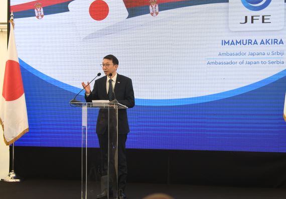 Predsednik Vučić prisustvovao ceremoniji obeležavanja početka radova na izgradnji nove fabrike japanske kompanije JFE SHOJI SERBIA D.O.O.