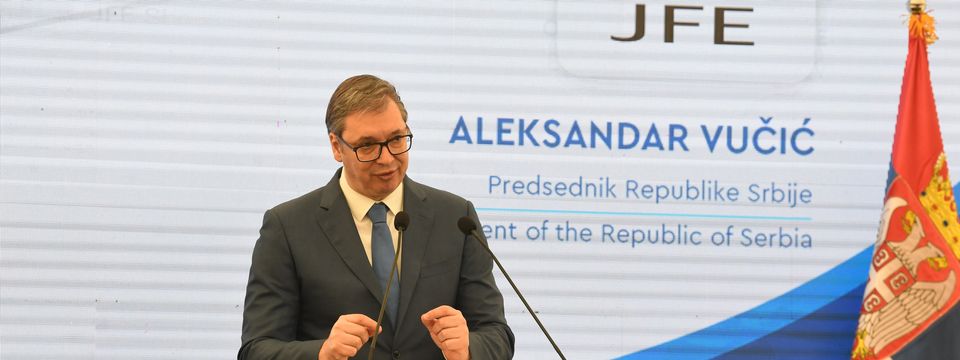 Predsednik Vučić prisustvovao ceremoniji obeležavanja početka radova na izgradnji nove fabrike japanske kompanije JFE SHOJI SERBIA D.O.O.