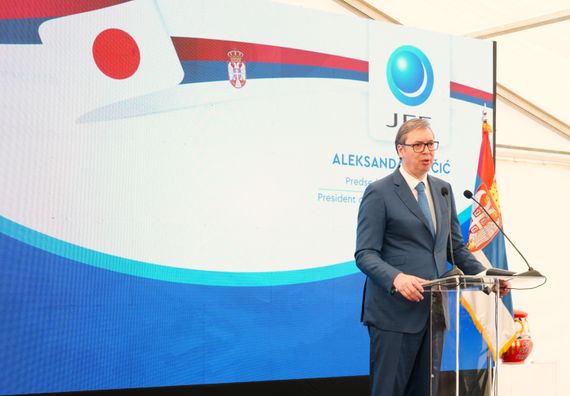 Predsednik Vučić prisustvovao ceremoniji obeležavanja početka radova na izgradnji nove fabrike japanske kompanije JFE SHOJI SERBIA D.O.O.