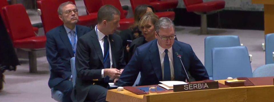 Obraćanje predsednika Vučića na sednici Saveta bezbednosti UN o stanju na Kosovu i Metohiji
