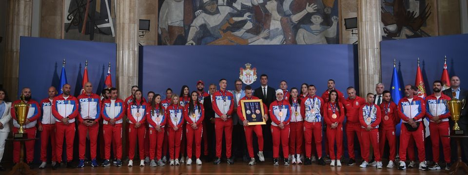 Председник Вучић са делегацијом Боксерског савеза Србије, члановима стручног штаба и боксерске репрезентације