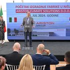 Церемонија полагања камена темељца за изградњу нове фабрике компаније Аристон у Нишу