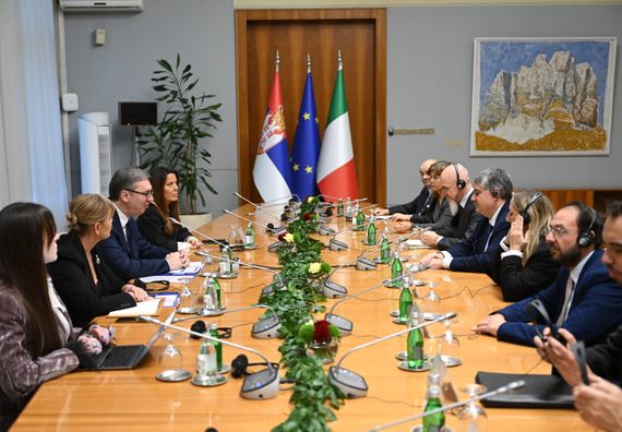 Састанак са председником и делегацијом Одбора за политику Европске уније Парламента Републике Италије