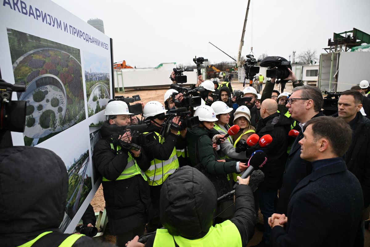 Обилазак радова на изградњи Новог савског моста