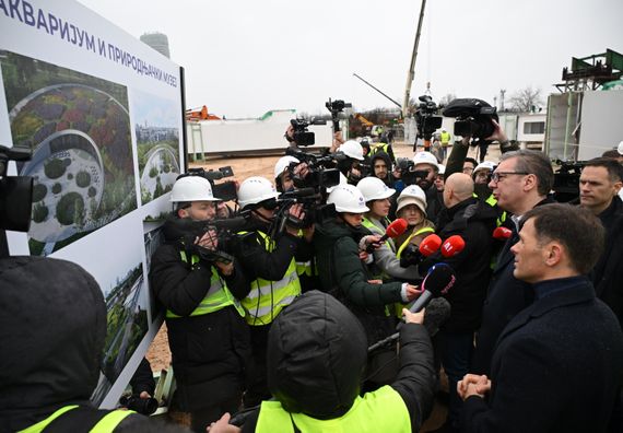 Обилазак радова на изградњи Новог савског моста