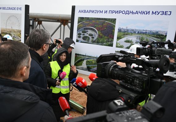 Обилазак радова на изградњи Новог савског моста