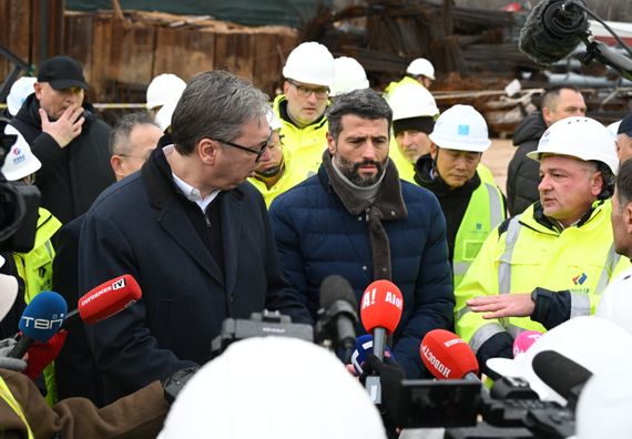 Обилазак радова на изградњи Новог савског моста