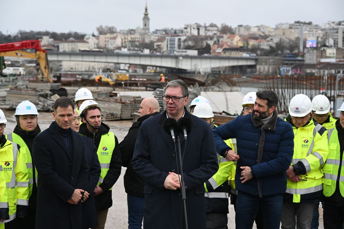 Обилазак радова на изградњи Новог савског моста