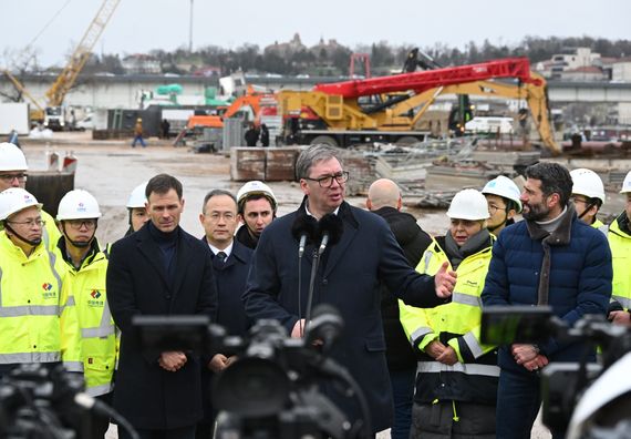 Обилазак радова на изградњи Новог савског моста