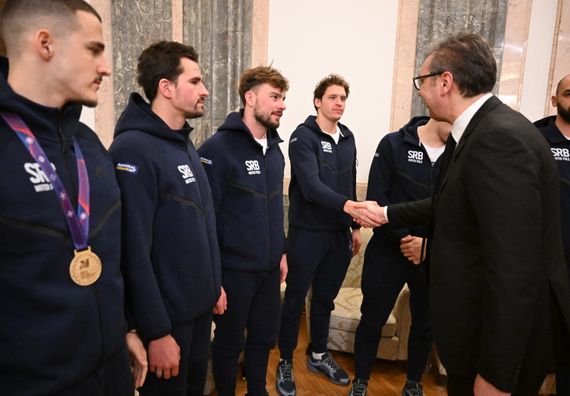 Пријем за чланове ватерполо репрезентације Србије