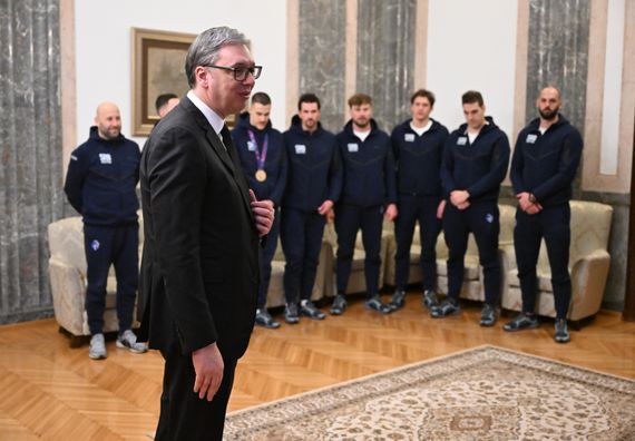 Пријем за чланове ватерполо репрезентације Србије