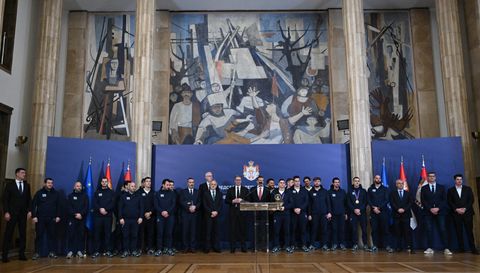 Пријем за чланове ватерполо репрезентације Србије